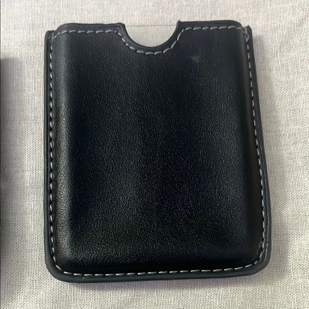 Black Leather BlackBerry Pouch Set